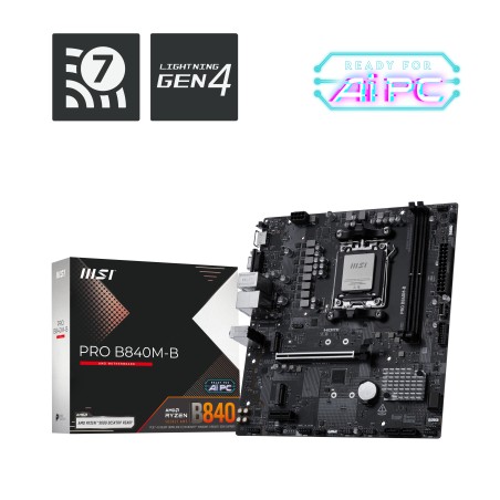 "MSI PRO B840M-B - mATX AM5 Motherboard | High Performance, Reliable Stability, Perfect for Your Build!"